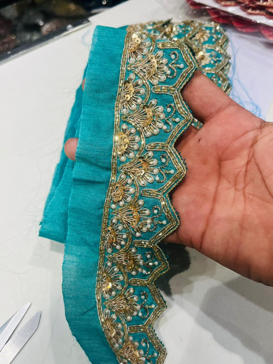 K.R KASAT - Blue Colour Lace